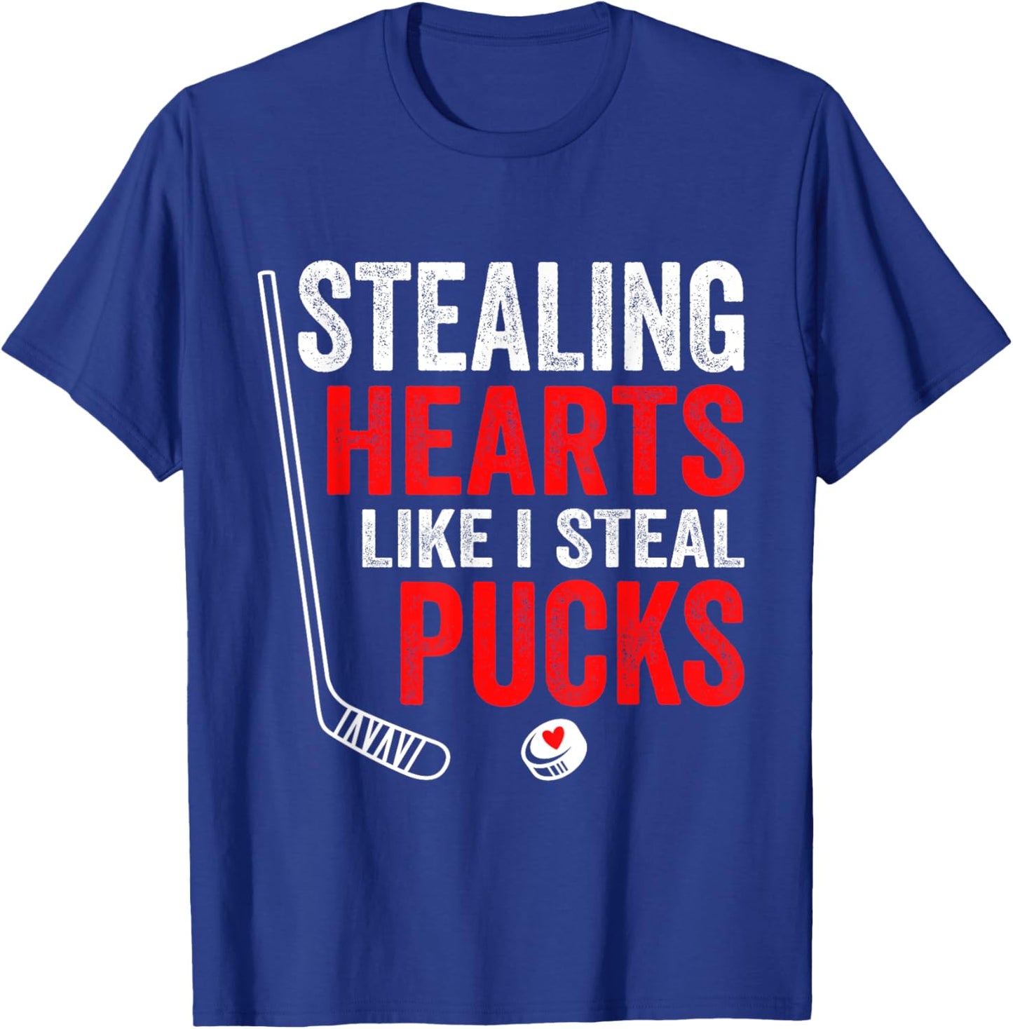 Stealing Heart Like I Steal Pucks Valentines Day Hockey kids T-Shirt - T-Shirt | Royal