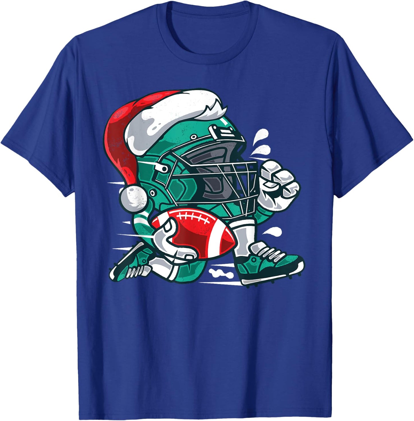 Football Christmas Santa Shirt for Boys and Girls T-Shirt - T-Shirt | Royal