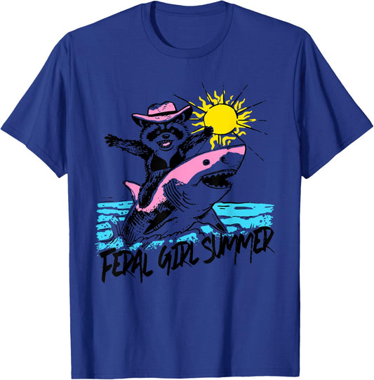 Funny Feral Girl Summer , Women T-Shirt - T-Shirt | Royal
