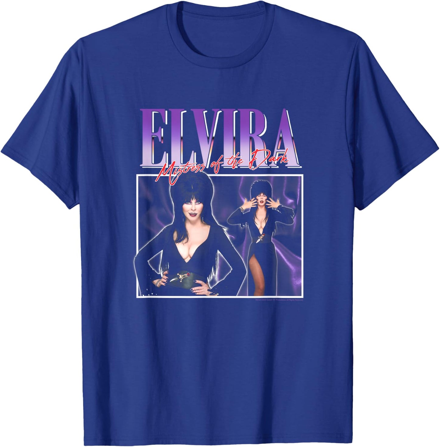 Elvira, Mistress of The Dark Purple 90's Horror T-Shirt - T-Shirt | Royal