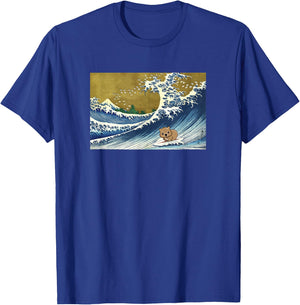 Cute Kawaii Retro Vintage Surfing A Great Wave Wombat Lover T-Shirt - T-Shirt | Royal