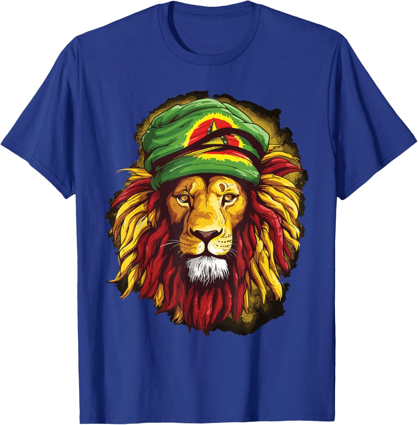 Jamaican Lion Jamaican Rasta Flag Lion Of Judah Reggae Music T-Shirt - T-Shirt | Royal