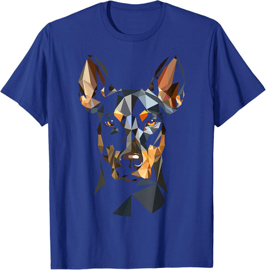 Doberman Motif Pet Art Dog Doberman T-Shirt - T-Shirt | Royal