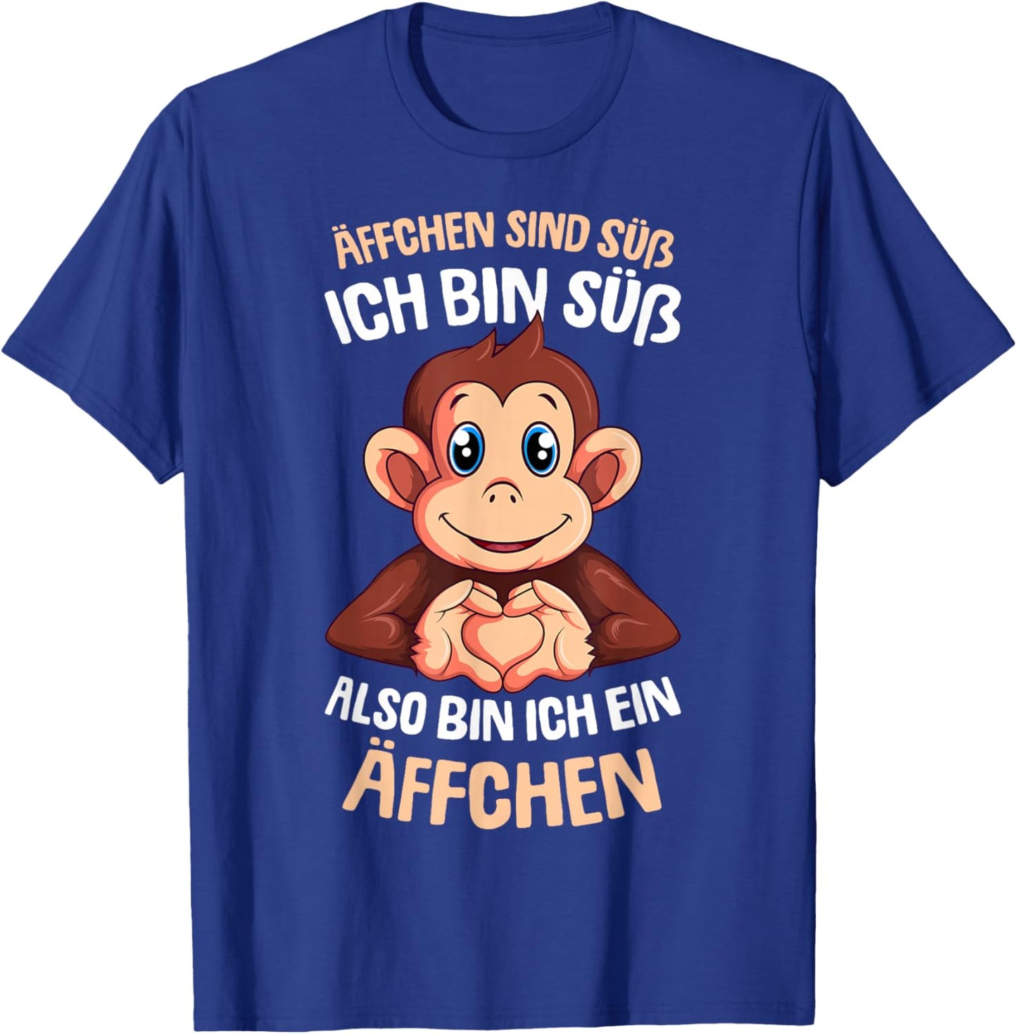 Äffchen sind süß Mädchen Kinder Damen Affe T-Shirt - T-Shirt | Royal