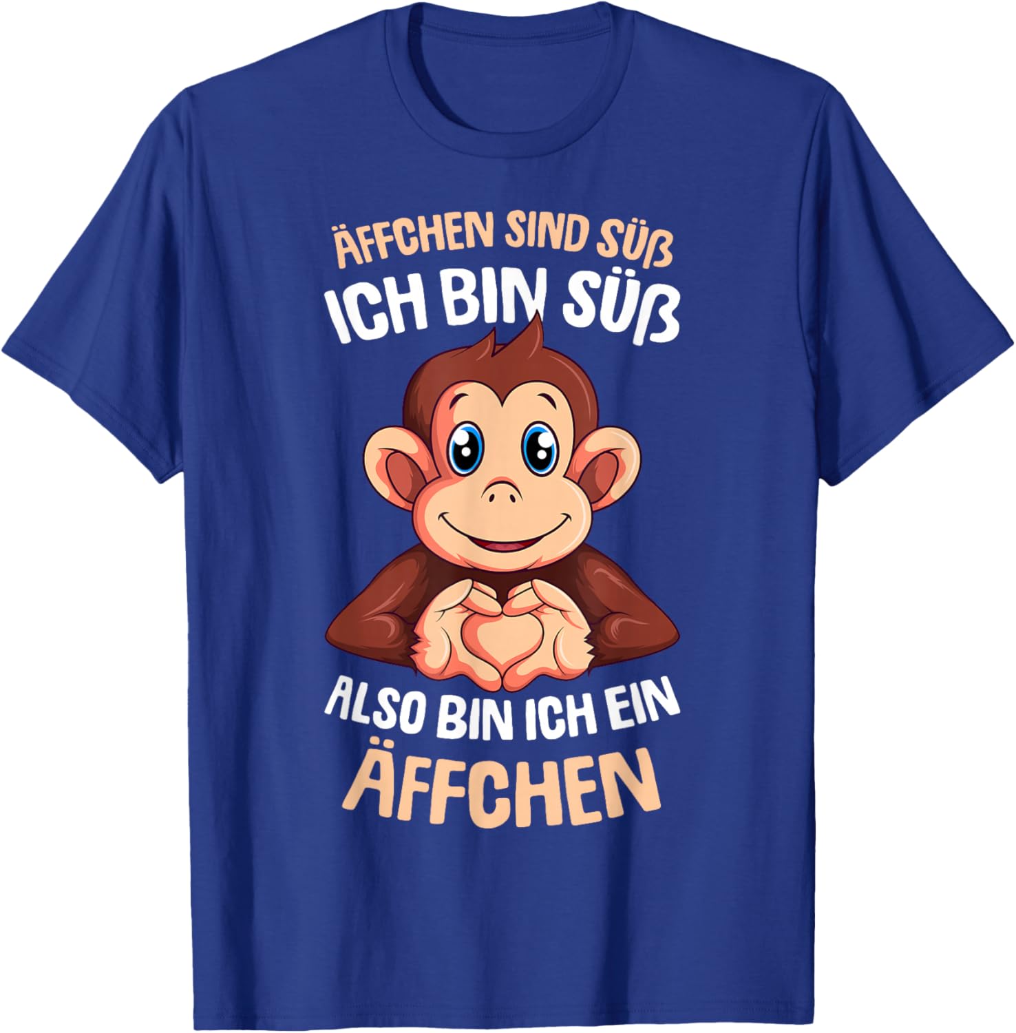Äffchen sind süß Mädchen Kinder Damen Affe T-Shirt - T-Shirt | Royal