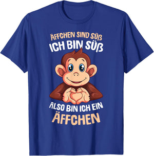 Äffchen sind süß Mädchen Kinder Damen Affe T-Shirt - T-Shirt | Royal