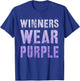 Vintage WINNERS WEAR PURPLE Go Team Building Epilepsy Month T-Shirt - T-Shirt | Royal