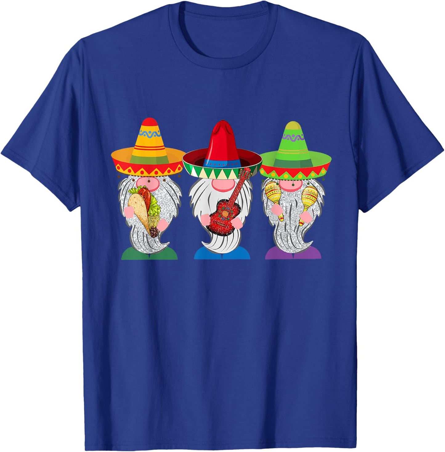 Cinco De Mayo Gnome Tacos Mexican Gift Men Women Kids T-Shirt - T-Shirt | Royal
