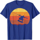 Retro Sunset Wakeboard , Men's Black Graphic Short Sleeve T-Shirt - T-Shirt | Royal