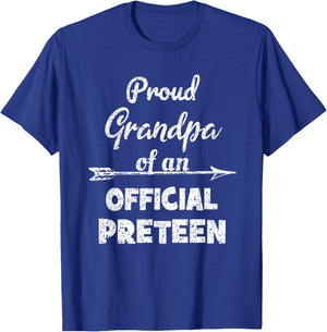 Proud Grandpa Of An Official Preteen 12th Birthday Party T-Shirt - T-Shirt | Royal