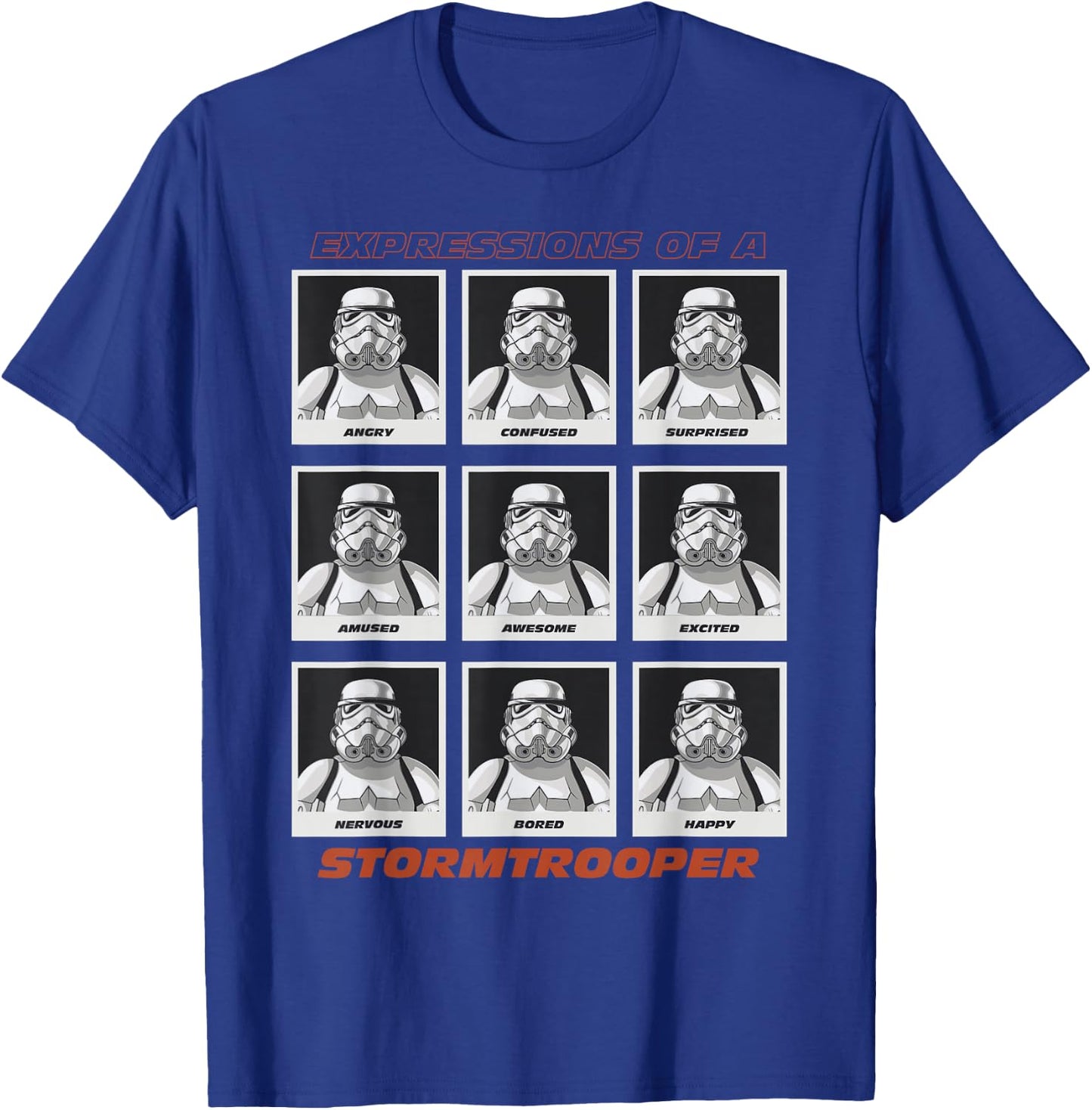 Star Wars Expressions of a Stormtrooper T-Shirt - T-Shirt | Royal