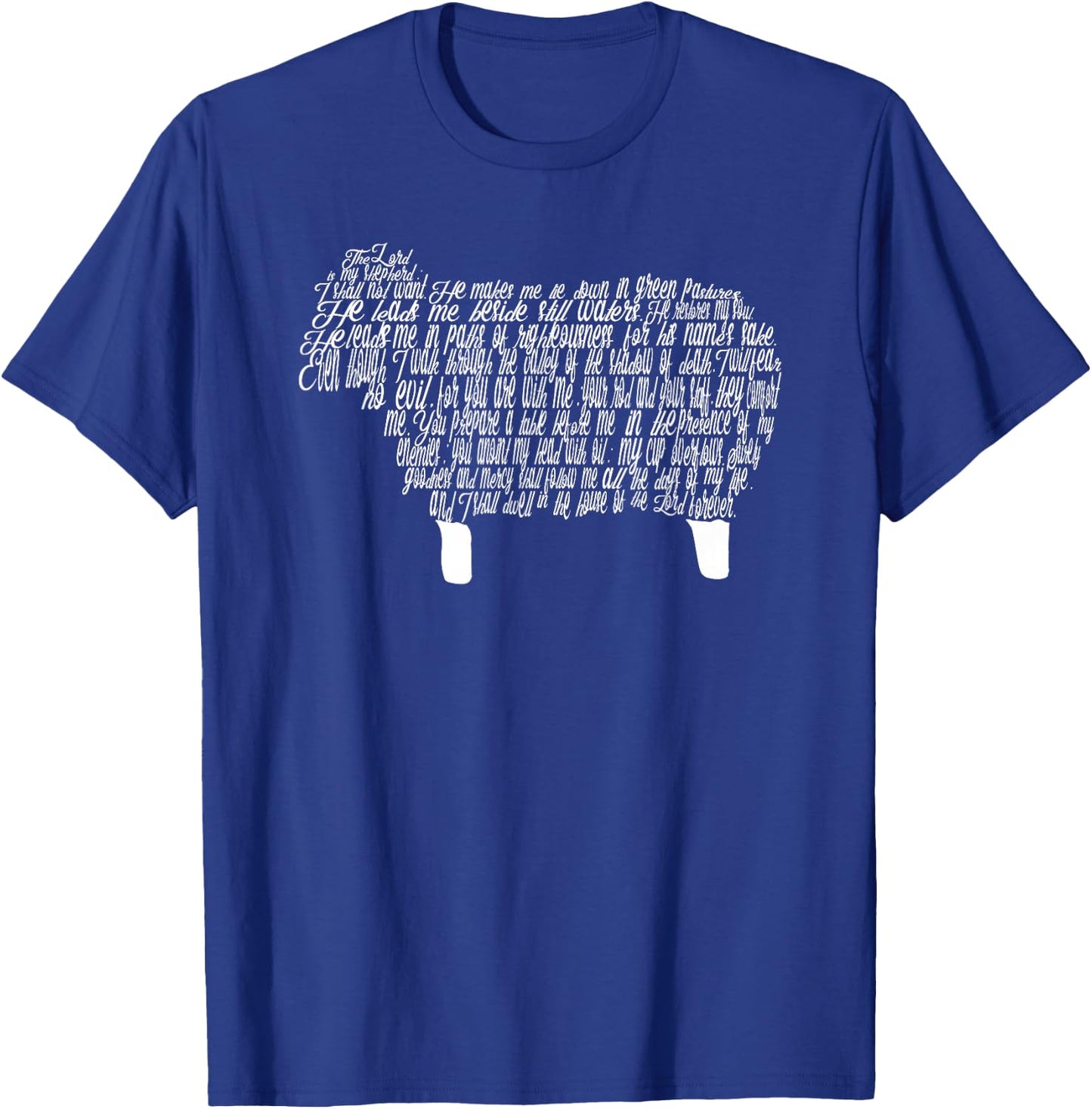 Psalm 23 Bible Scripture Lamb T-Shirt - T-Shirt | Royal