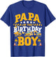 Papa of the Birthday Boy Excavator Construction Truck T-Shirt - T-Shirt | Royal