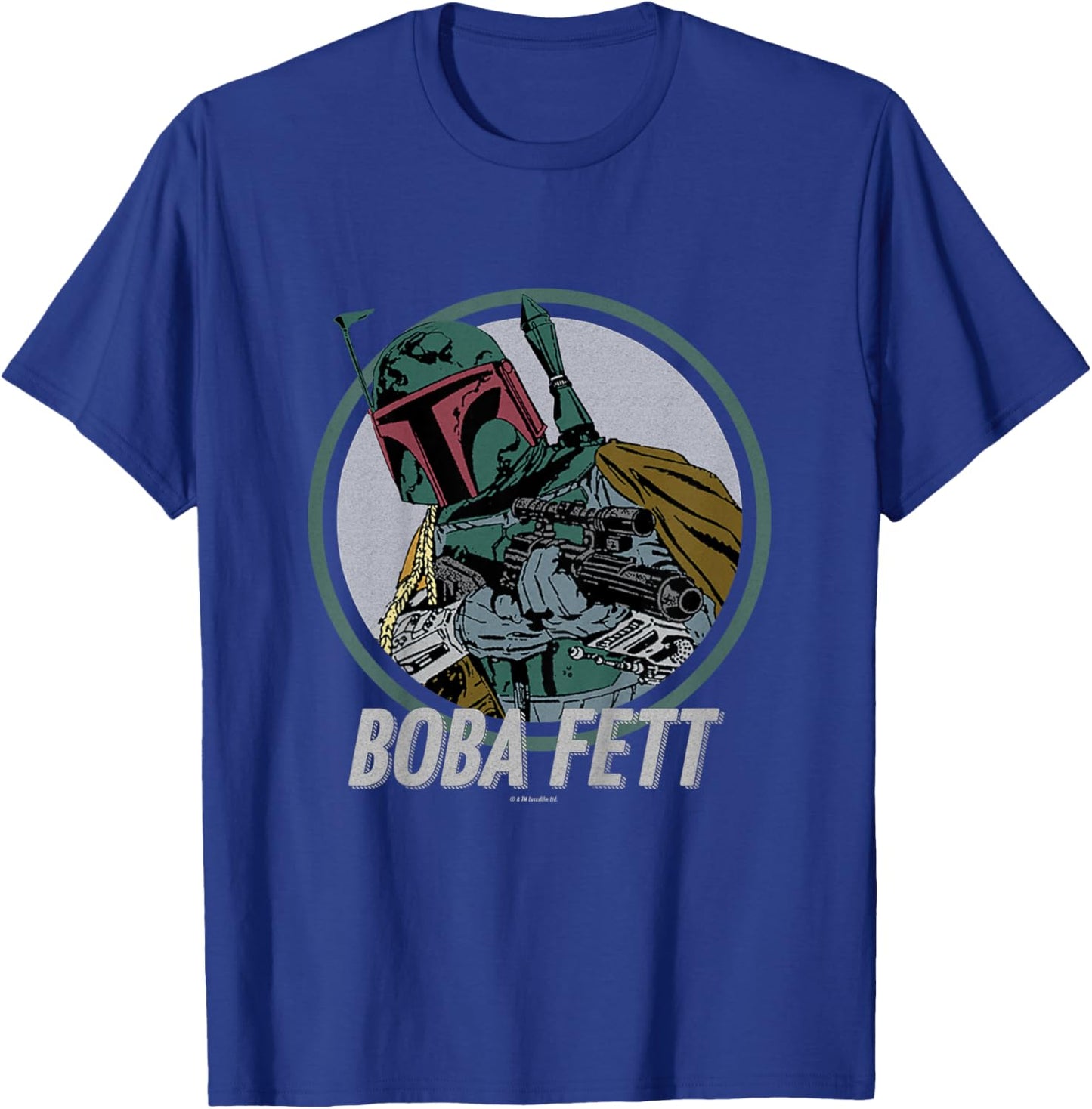 Kinder Star Wars Boba Fett Retro Circle T-Shirt - T-Shirt | Royal