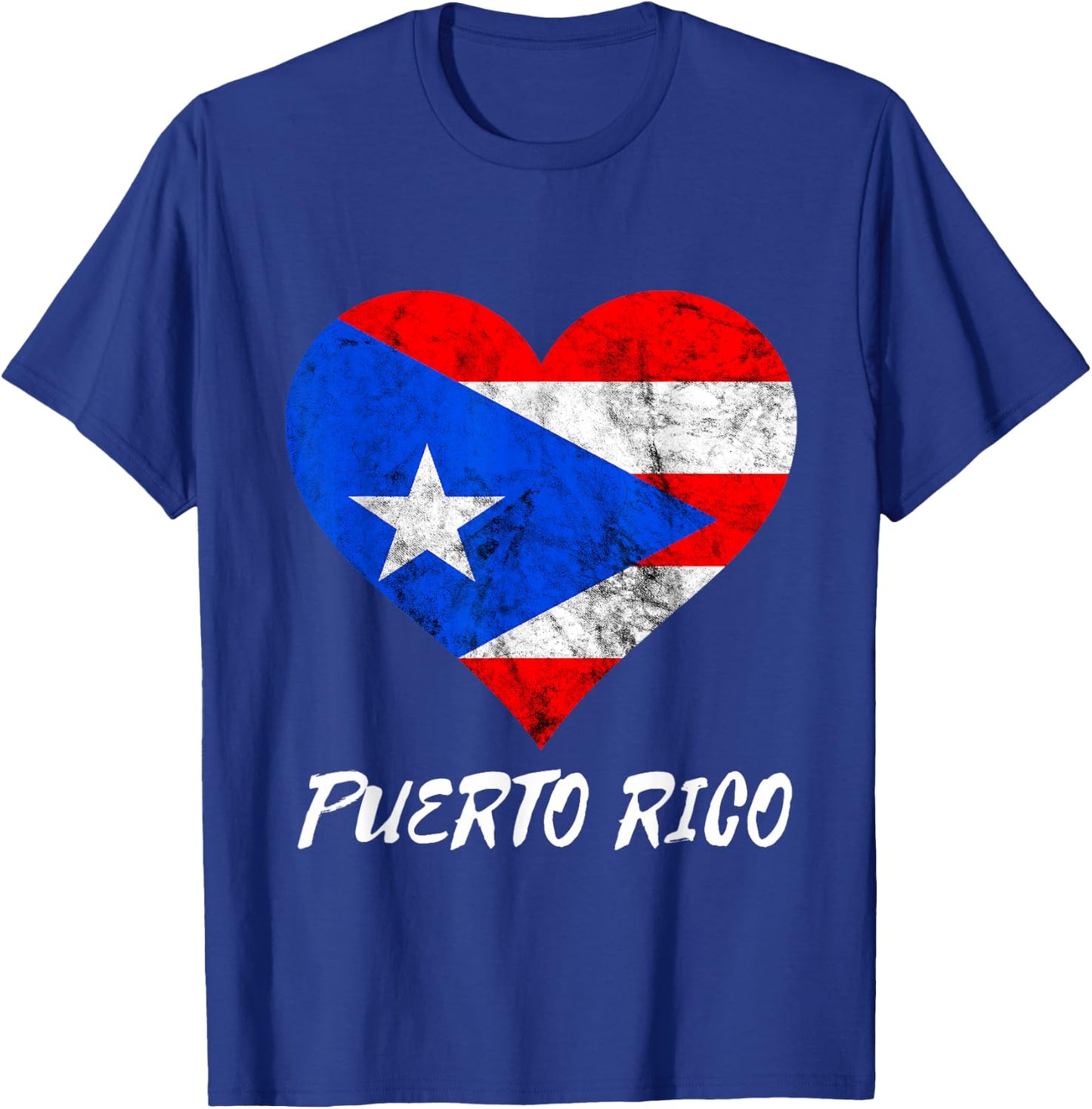 Puerto Rican Heart Perto Rico Flag Boricua Puertorro T-Shirt - T-Shirt | Royal