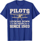 Funny Pilot Design Women Aviation Airplane Pilot T-Shirt - T-Shirt | Royal