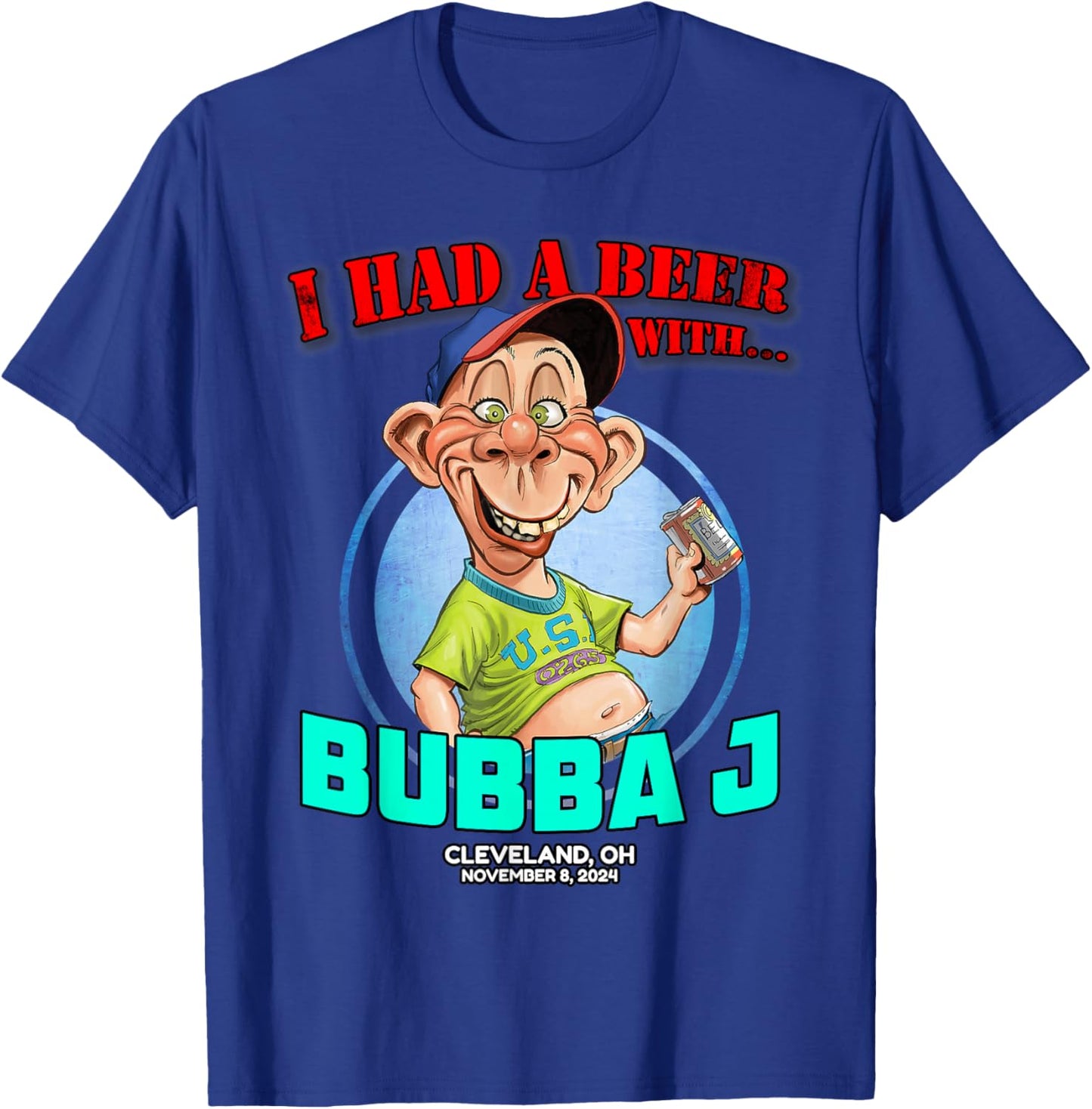 Bubba J Cleveland, OH (2024) T-Shirt - T-Shirt | Royal