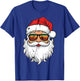 Santa Face Retro Sunglasses Christmas Men Boys Xmas Santa T-Shirt - T-Shirt | Royal