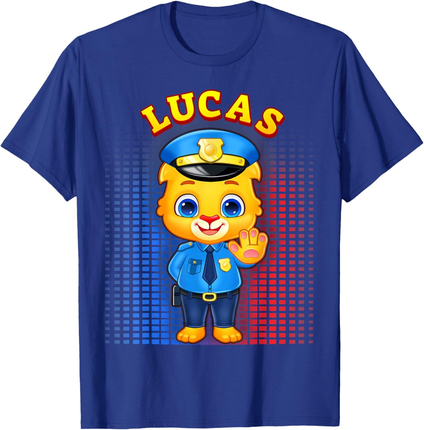 Lucas The Police Officer | Police Costume for Kids T-Shirt - T-Shirt | Royal