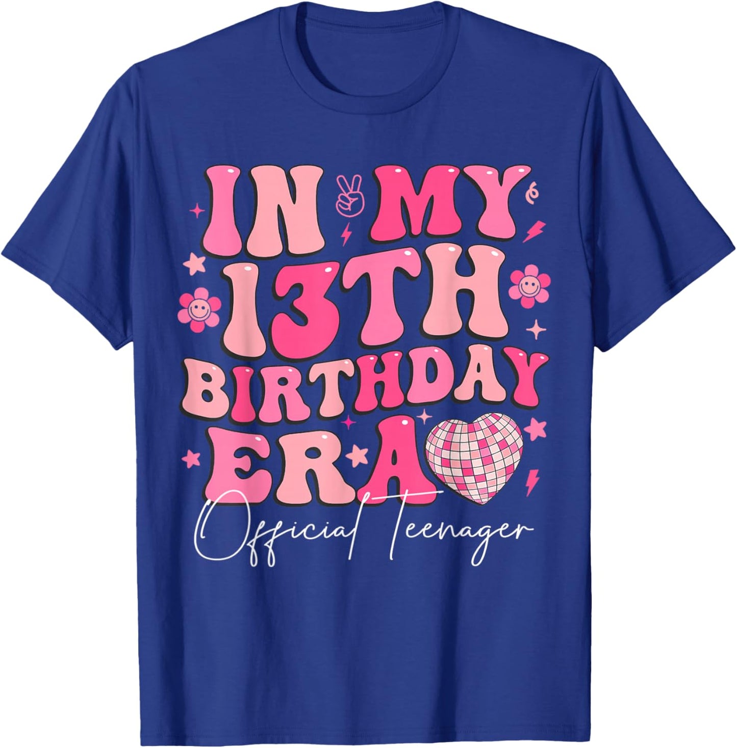 Retro in My 13th Birthday Era 13 Years Old Official Teenager T-Shirt - T-Shirt | Royal