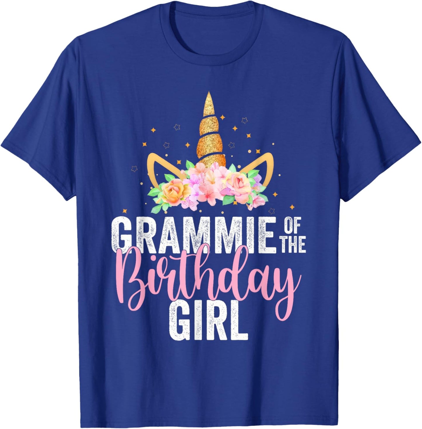 Grammie Of The Birthday Girl Unicorn Girls Family Matching T-Shirt - T-Shirt | Royal