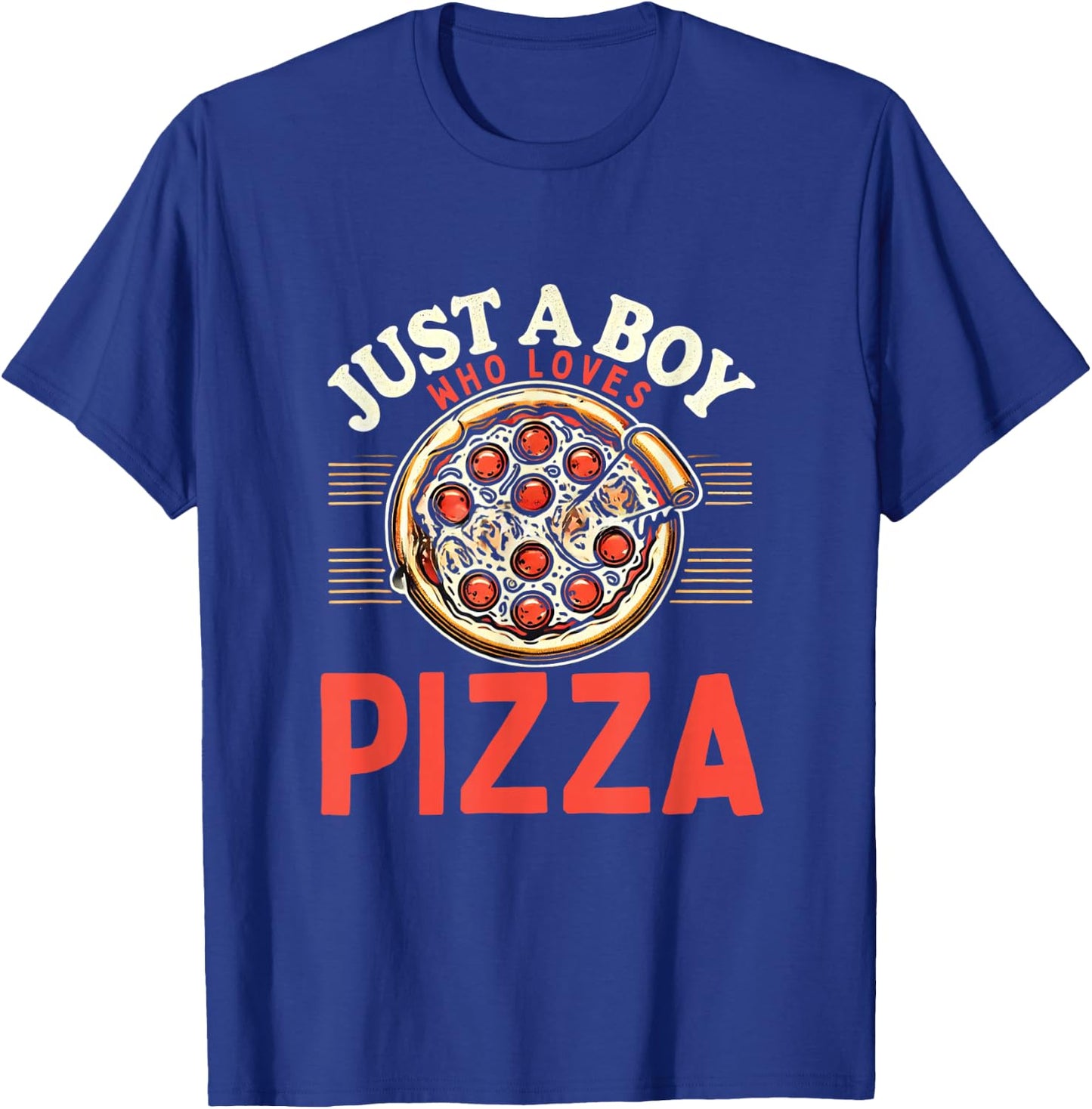 Funny Pizza Lover Foodie Pizza Boys Pizza T-Shirt - T-Shirt | Royal