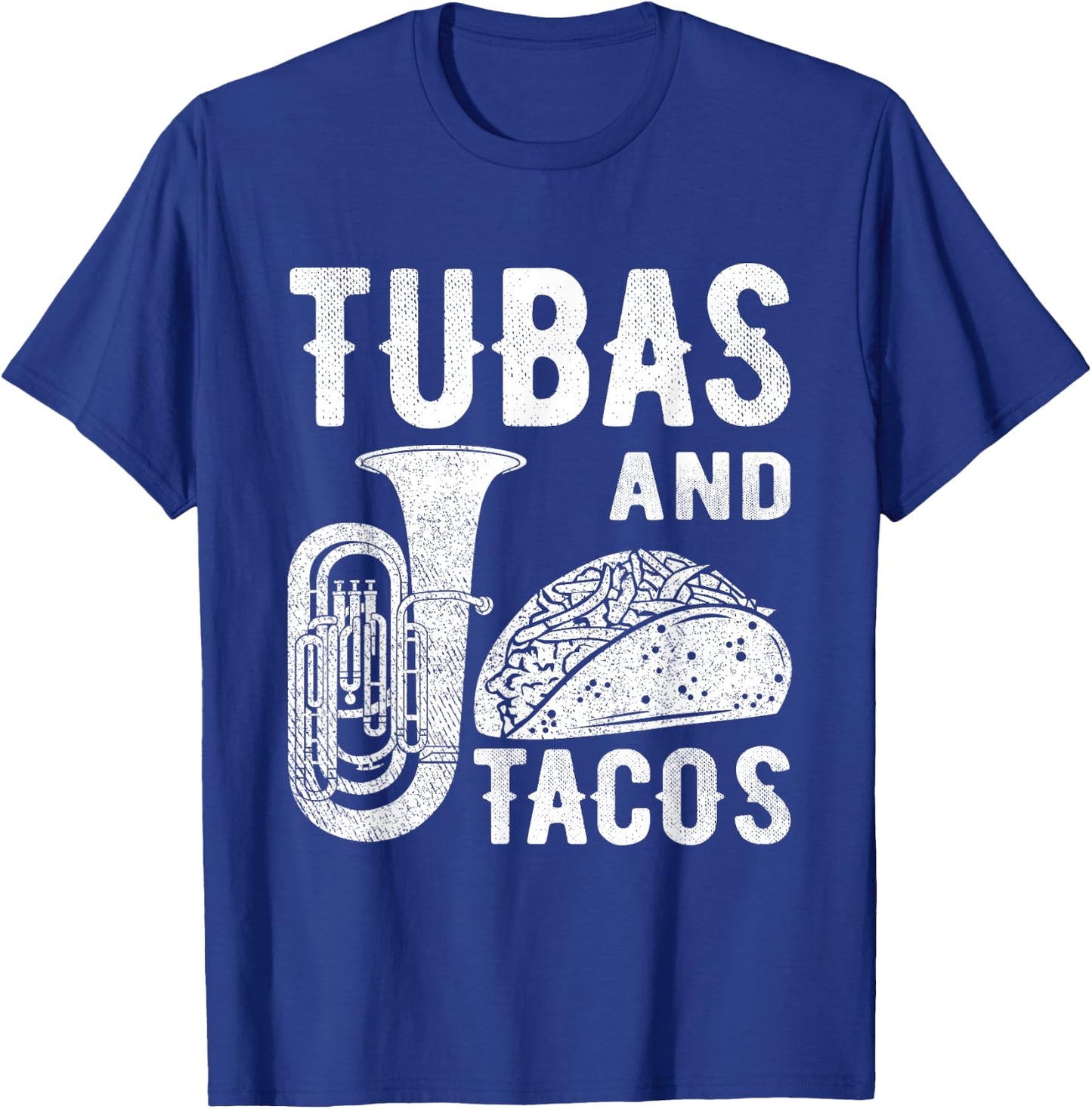 Tuba Player Marching Band Brass Instrument Taco Shells T-Shirt - T-Shirt | Royal