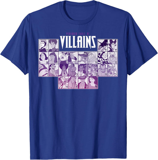 Disney Villains Periodic Table of Villains Group Shot Small T-Shirt - T-Shirt | Royal