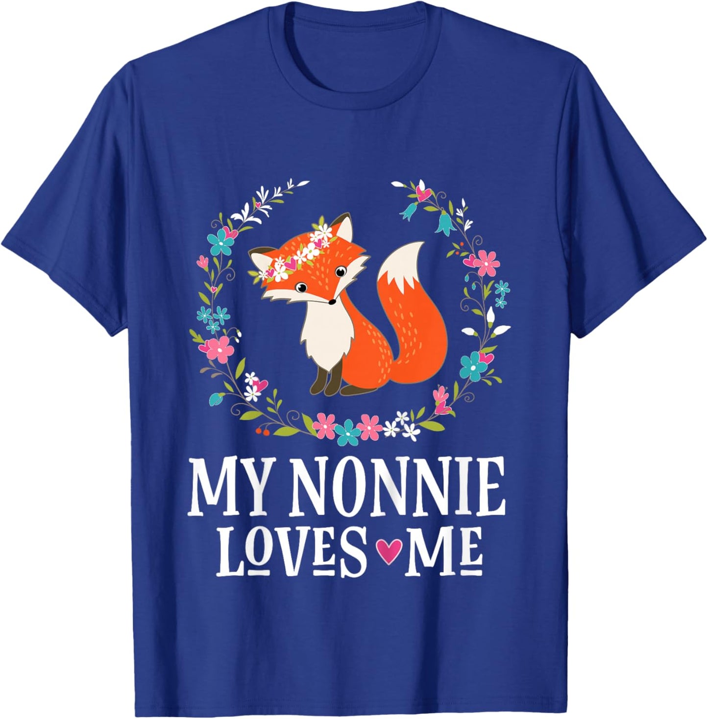 My Nonnie Loves Me Granddaughter Fox T-Shirt - T-Shirt | Royal