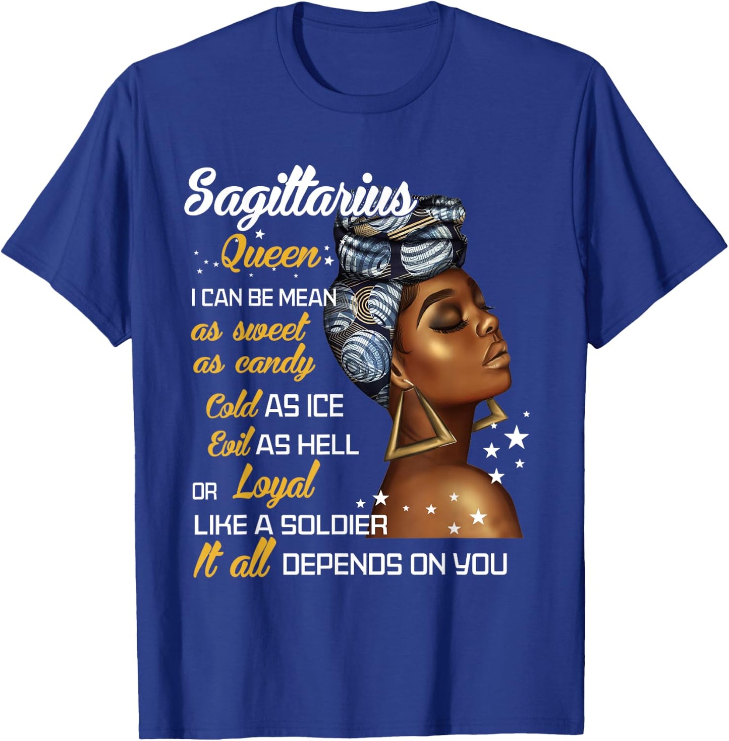 Birthday Gift Sagittarius Queen November or December Women T-Shirt - T-Shirt | Royal