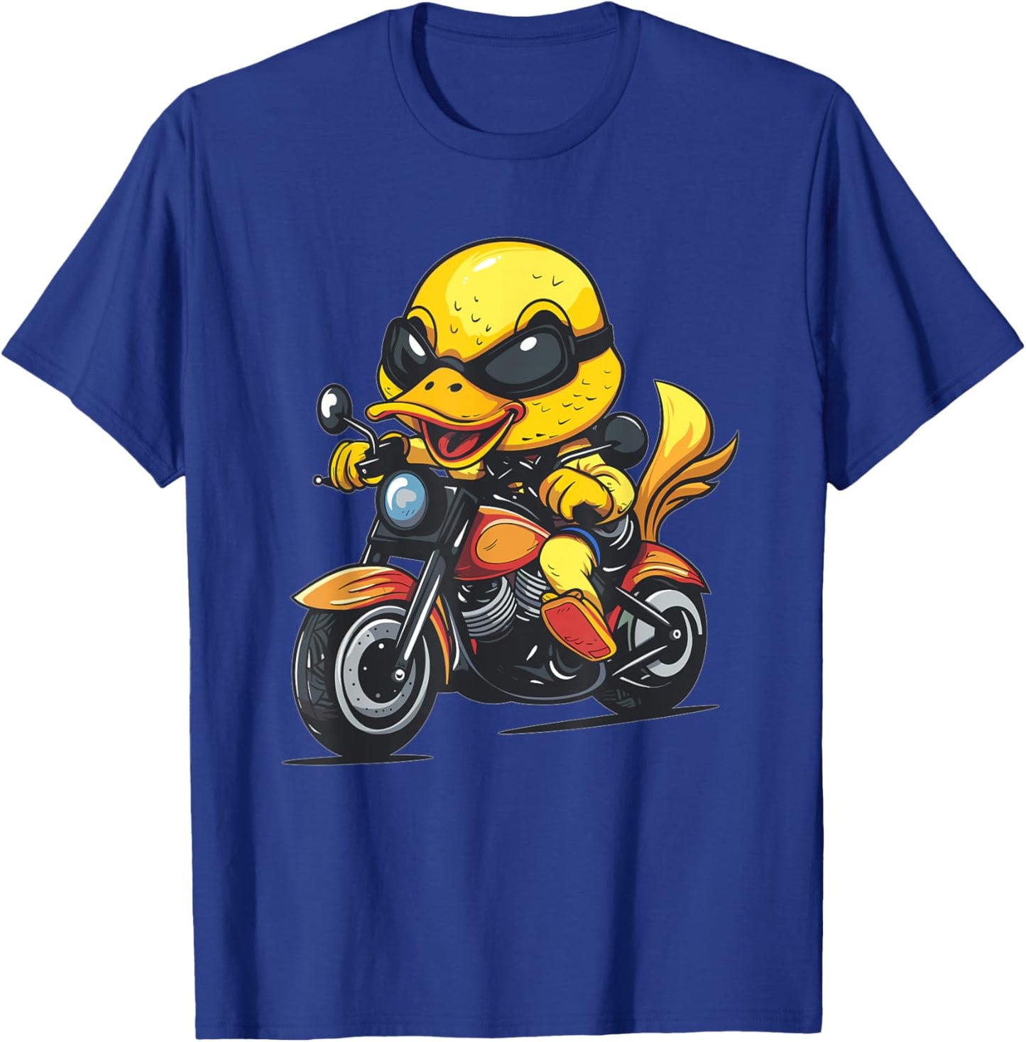 Cute Motorcycle Duck T-Shirt - T-Shirt | Royal