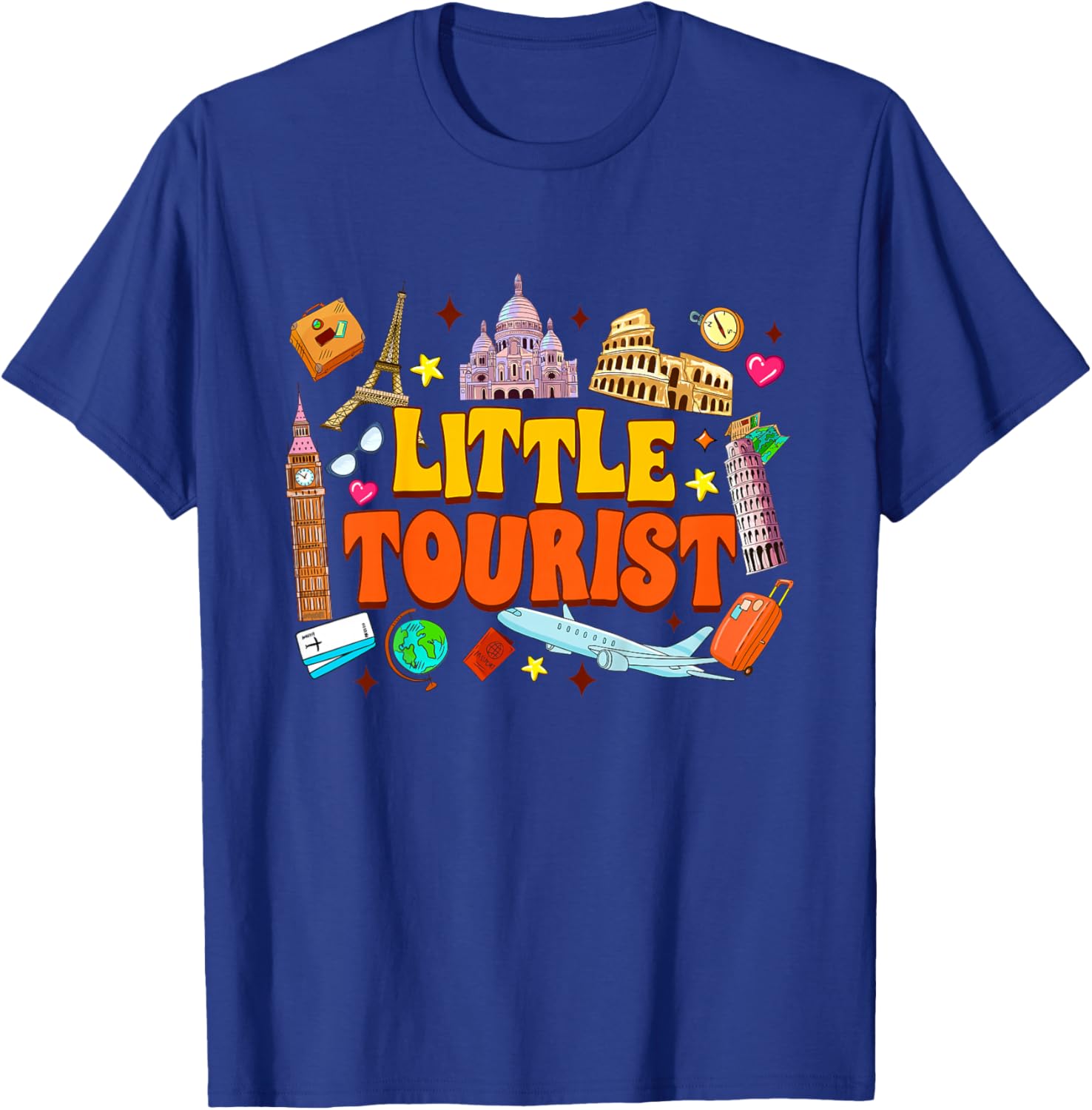 Kids Traveling Lover Europe Vacation London Paris Little Tourist T-Shirt - T-Shirt | Royal