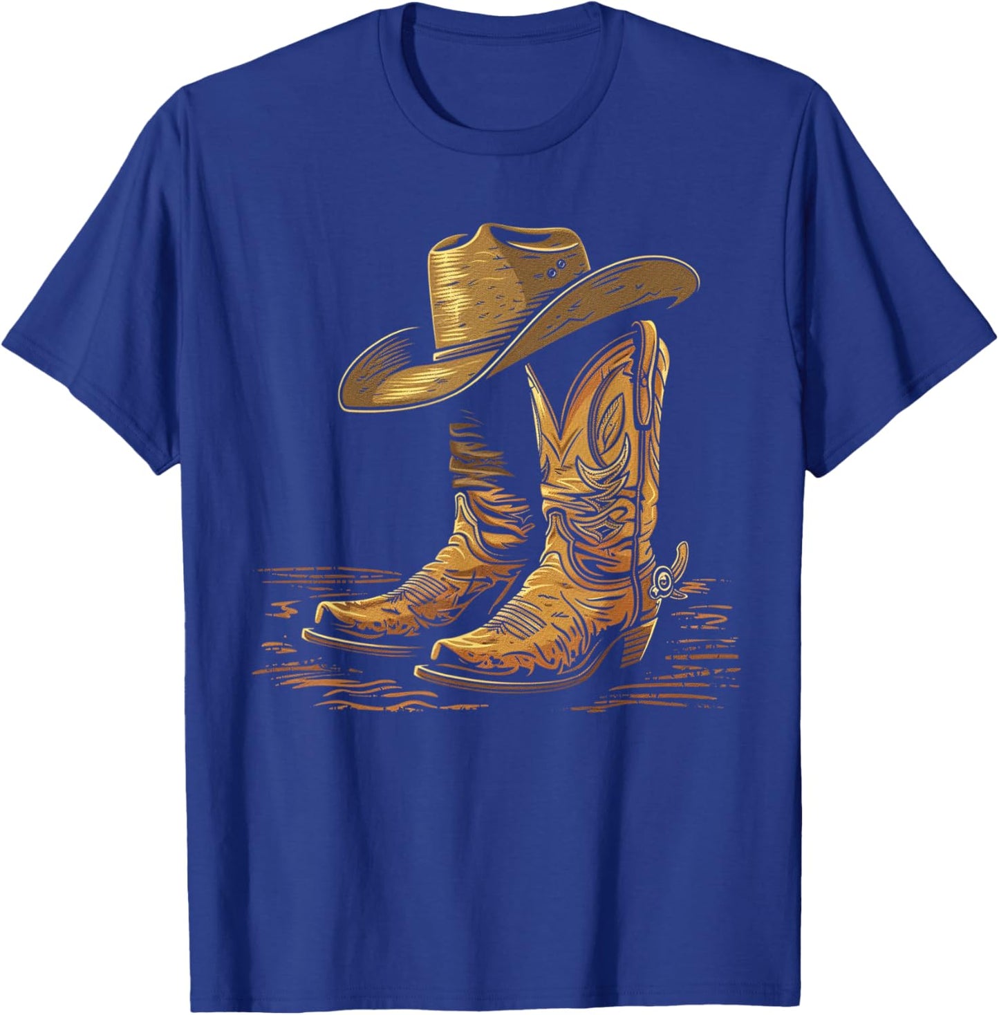 Howdy Cowboy Western Men Rodeo Texas Shirts T-Shirt - T-Shirt | Royal