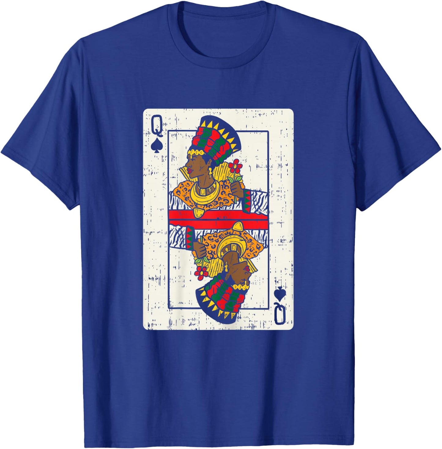 African Queen Card Melanin Black Pride Halloween BLM Women T-Shirt - T-Shirt | Royal