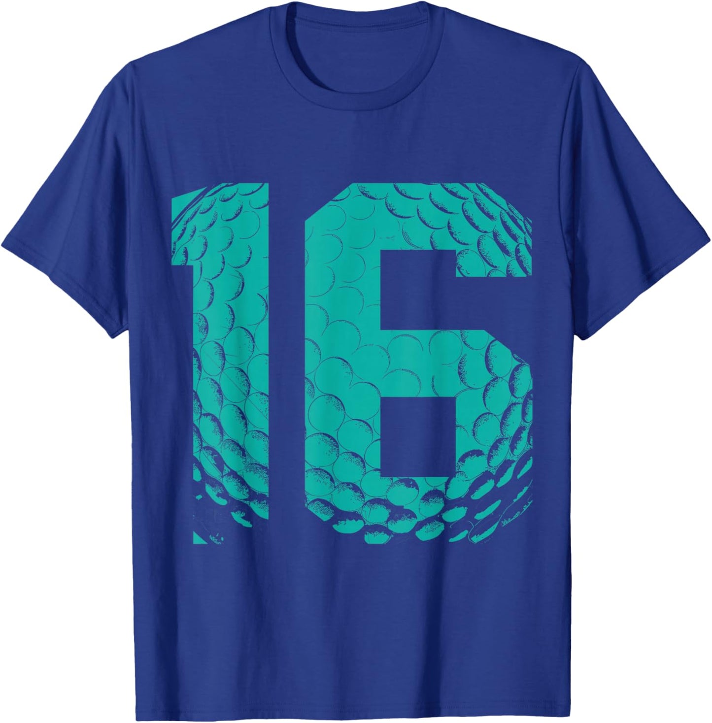 16th Birthday Boy Golf Player Golf 16 Years Old T-Shirt - T-Shirt | Royal