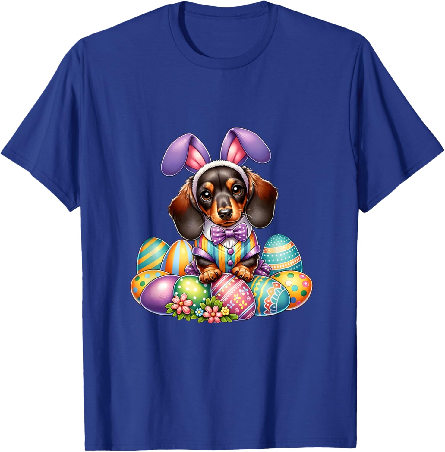 Funny Easter Day Dachshund Bunny Costume T-Shirt - T-Shirt | Royal