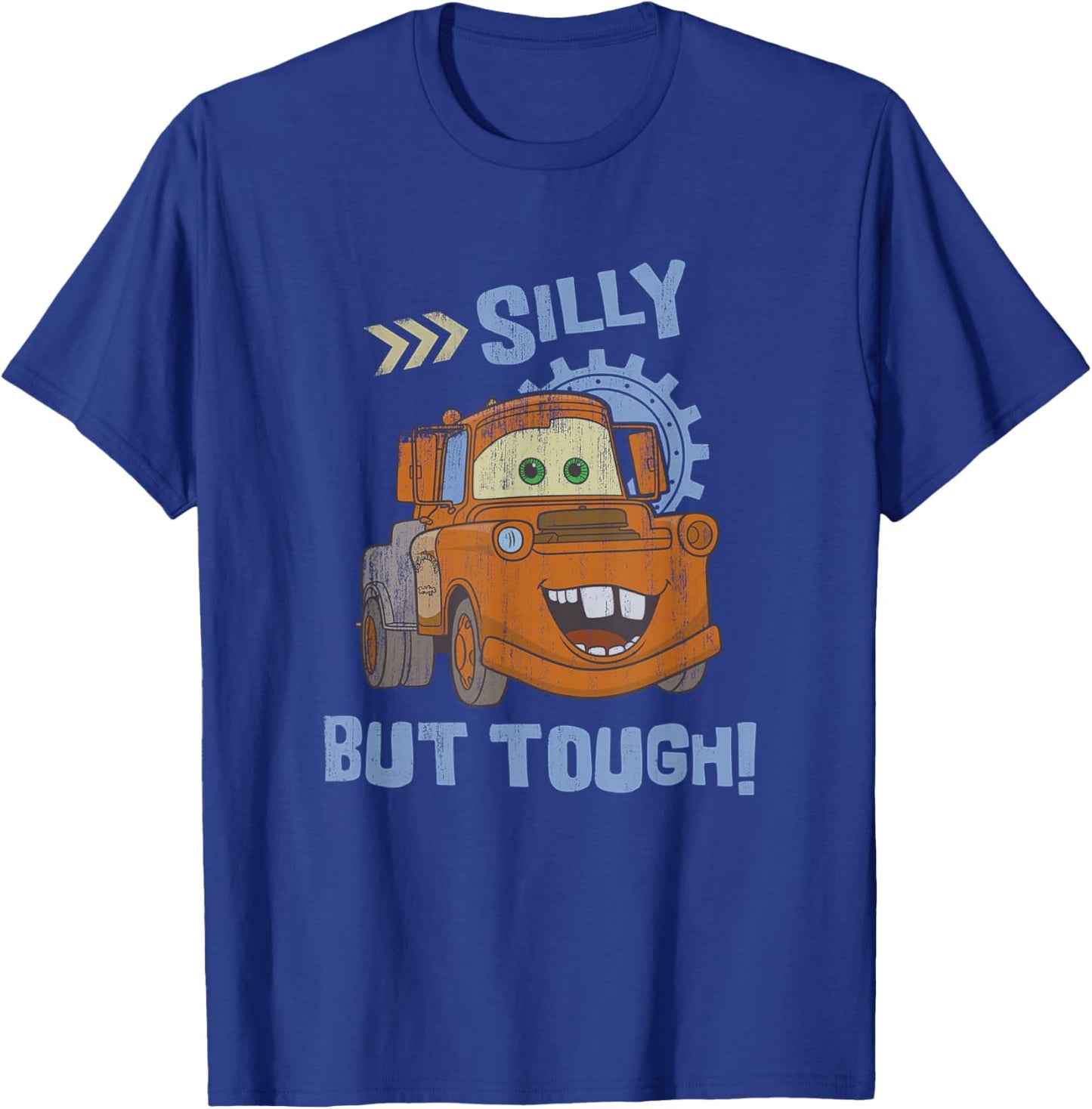 Disney Pixar Cars Silly But Tough Tow Mater Distressed T-Shirt - T-Shirt | Royal