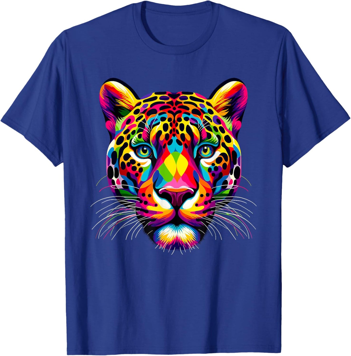 Colorful Pop Art Jaguar Jaguars Zoo T-Shirt - T-Shirt | Royal