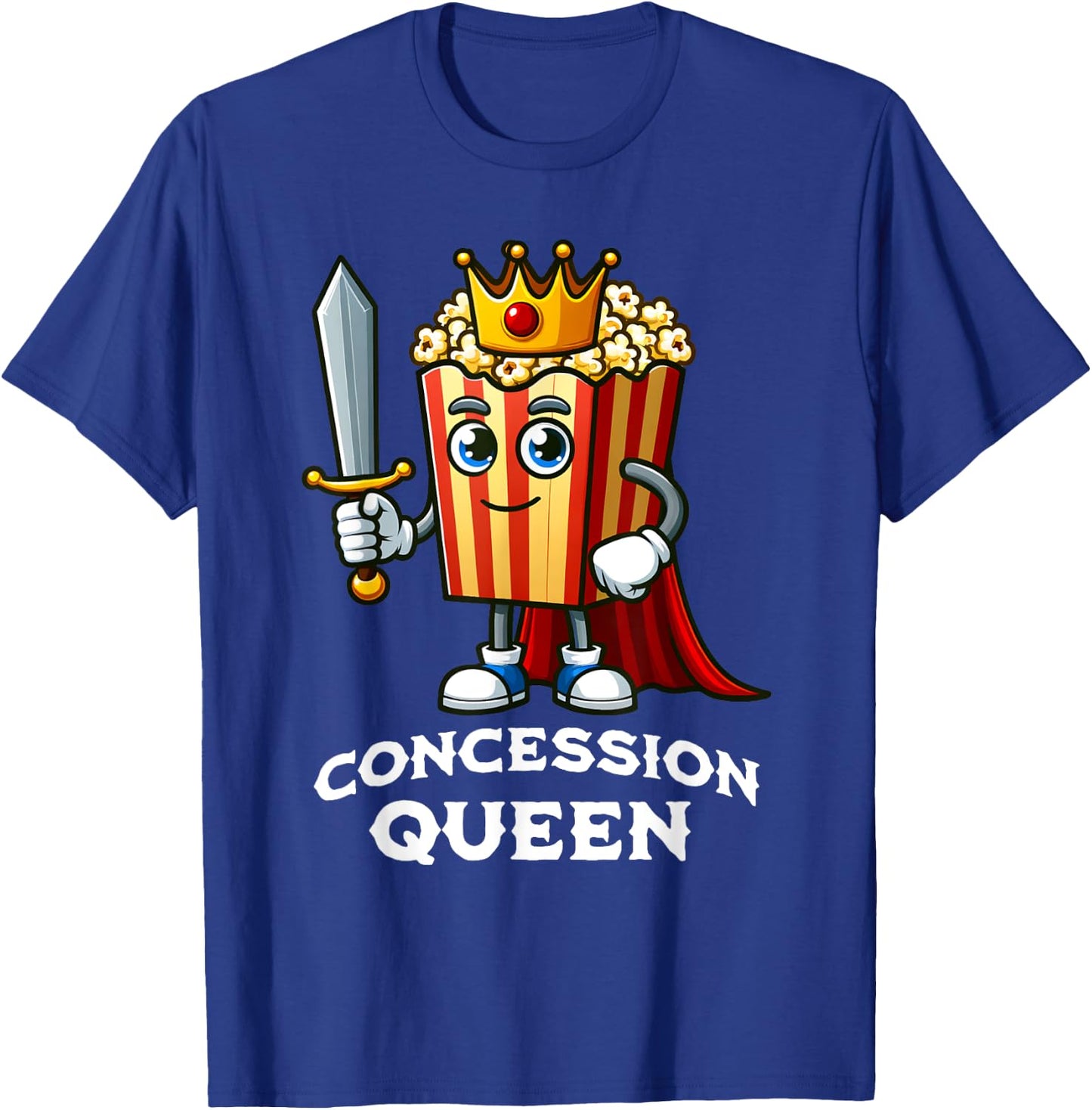 Concession Movie Queen Funny Movie Lovers Saying T-Shirt - T-Shirt | Royal