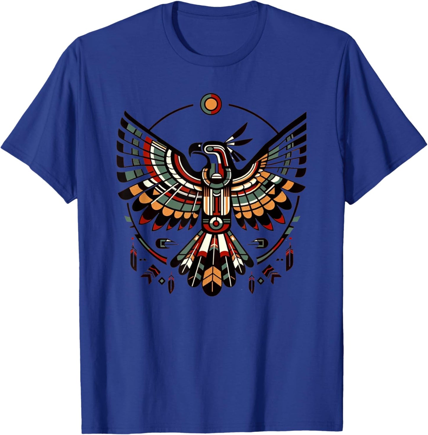 Thunderbird Native American Tribal Art T-Shirt - T-Shirt | Royal