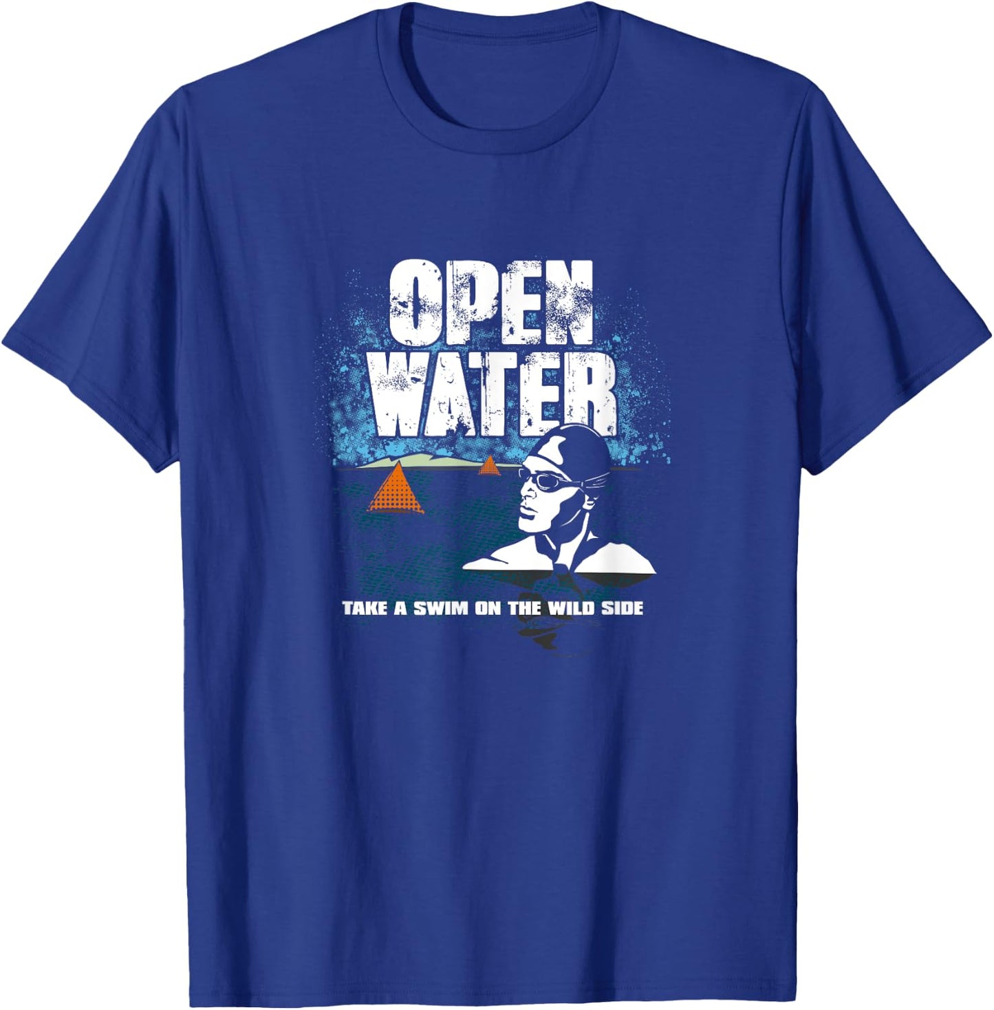 Open Water Swimming Triathlon Crossing English Channel Event T-Shirt - T-Shirt | Royal