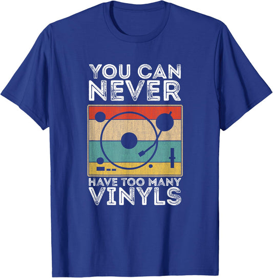 Retro Vinyl LP Record | Vintage Vinyls T-Shirt - T-Shirt | Royal