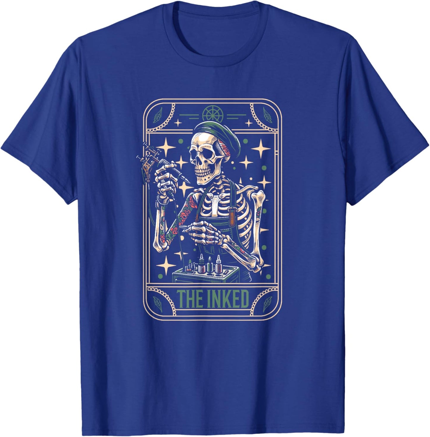 Tattooist Artist Tattoo Tattoos - Skeleton Tarot Card T-Shirt - T-Shirt | Royal