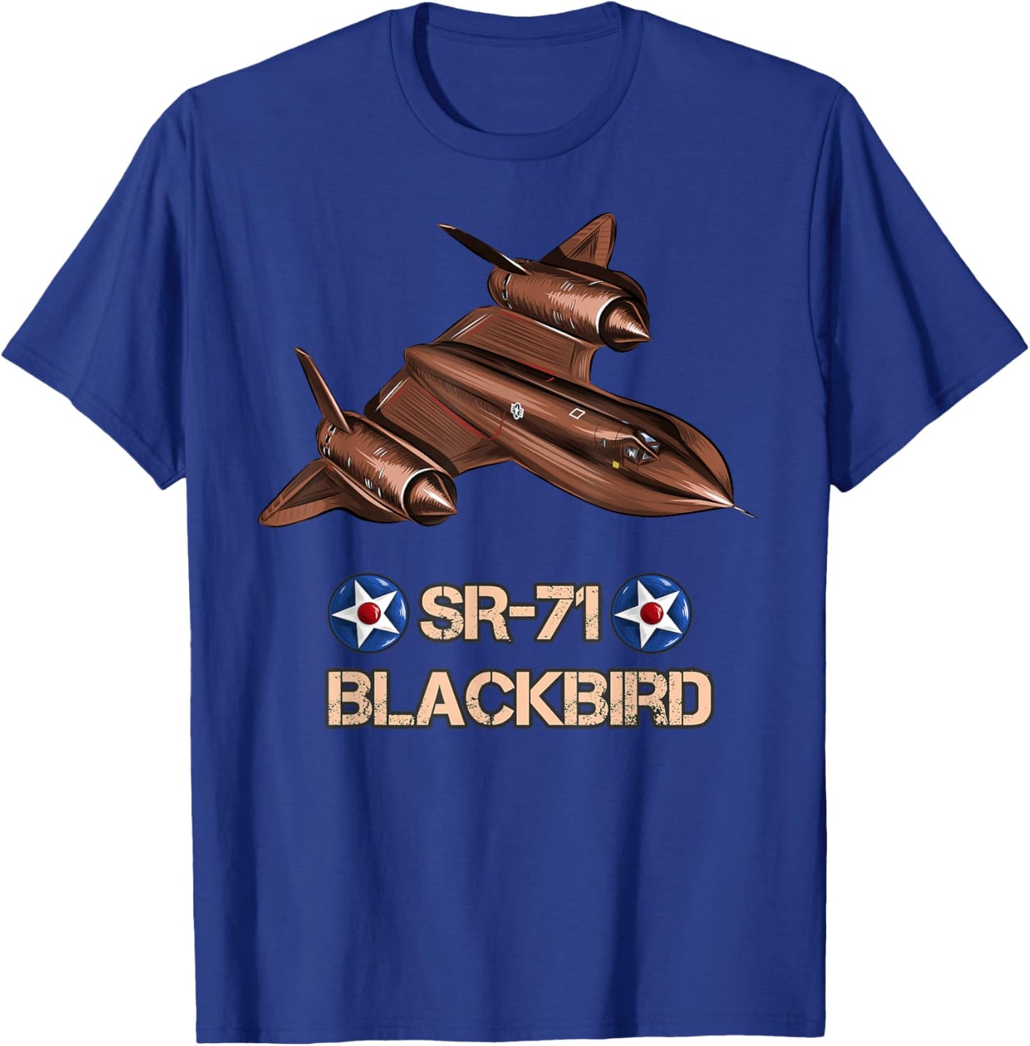American Reconnaissance Aircraft SR71 Blackbird T-Shirt - T-Shirt | Royal