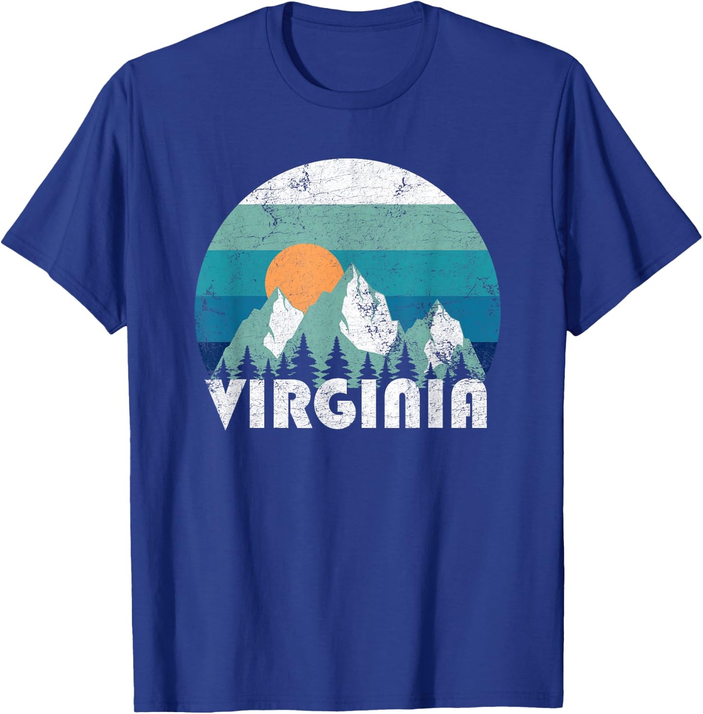 Virginia State Retro Vintage T-Shirt - T-Shirt | Royal