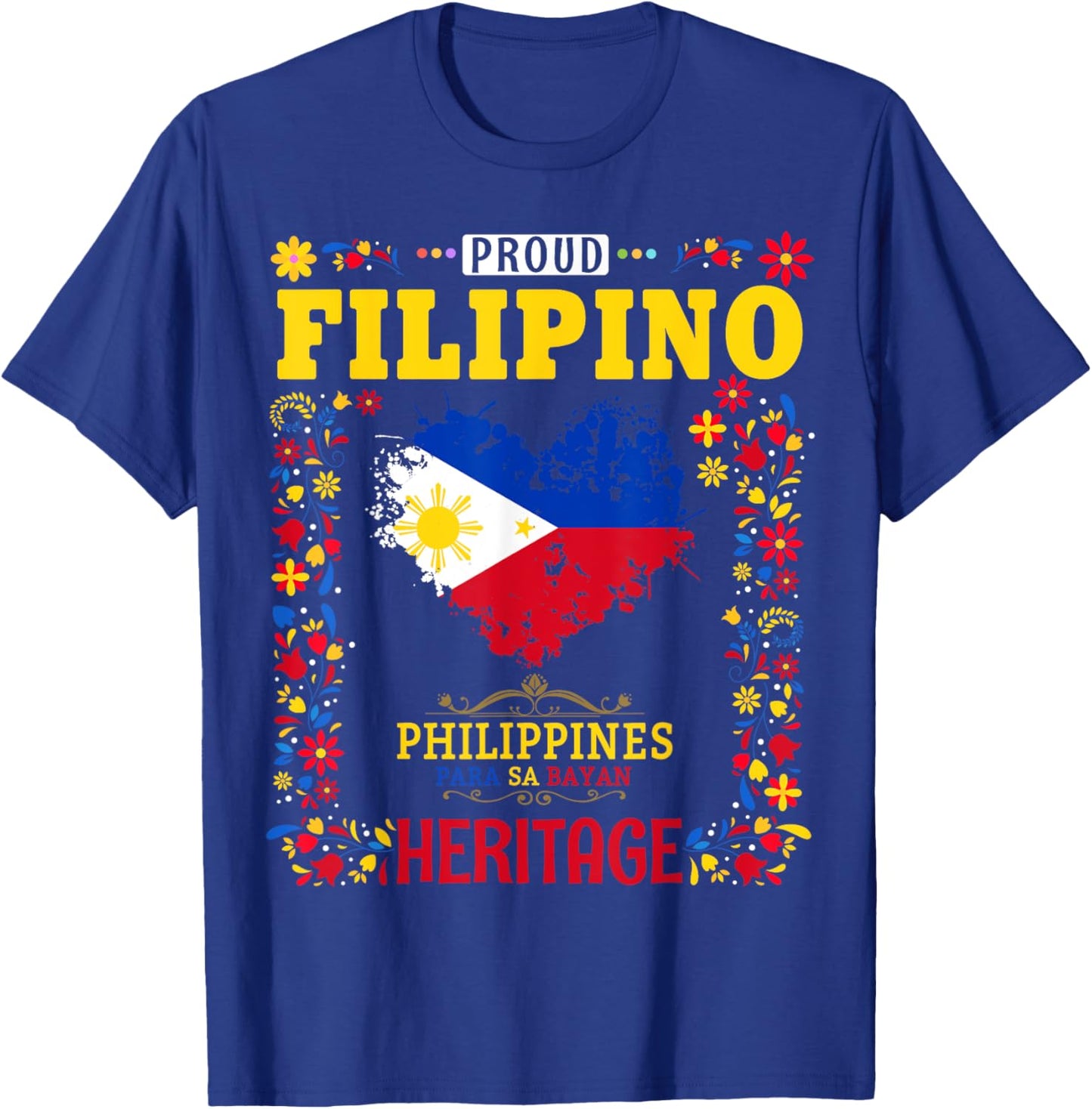 Filipino Heritage Flag Outfit Idea for Kids Philippines Flag T-Shirt - T-Shirt | Royal