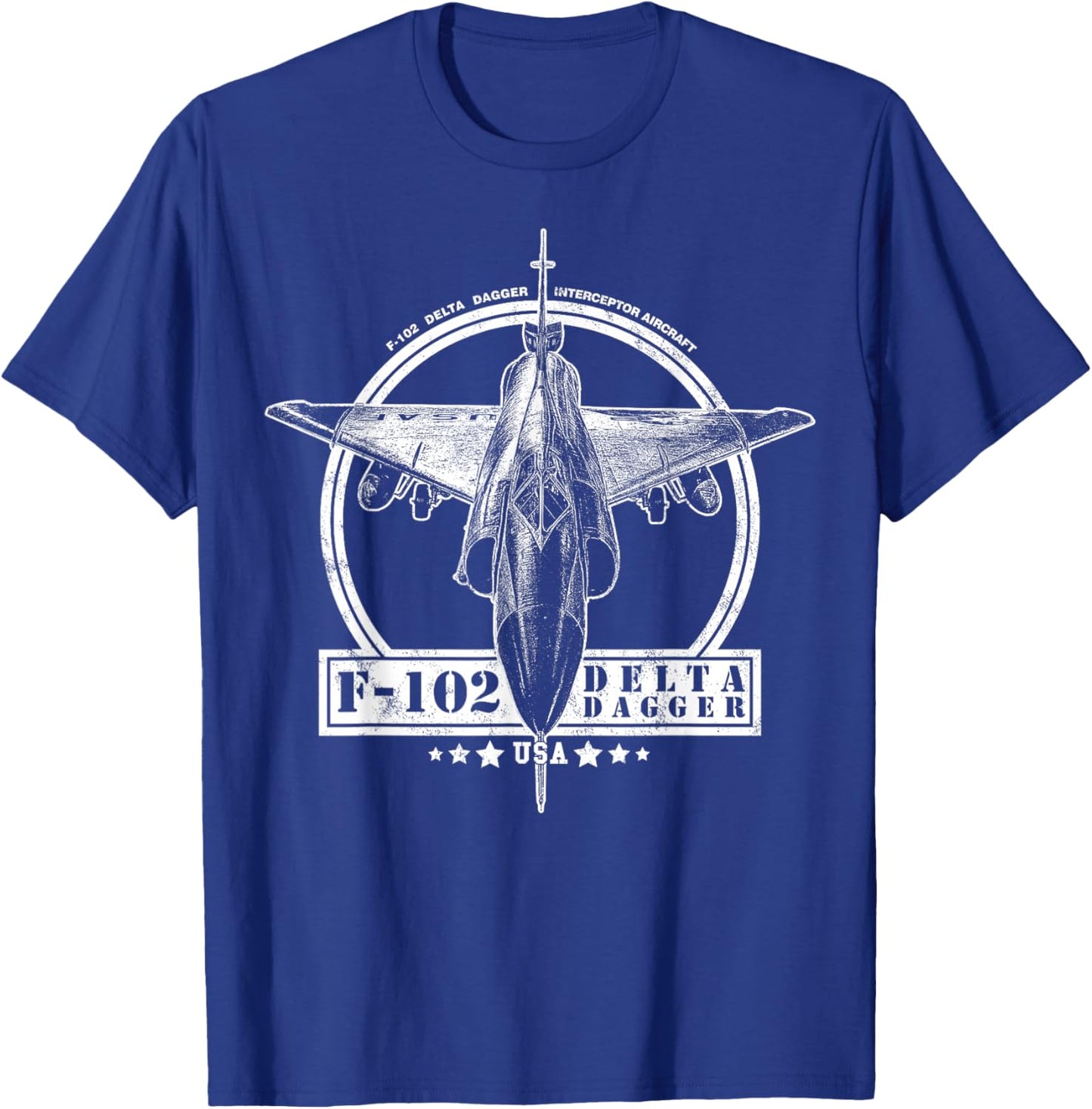F-102 Delta Dagger Aircraft T-Shirt - T-Shirt | Royal