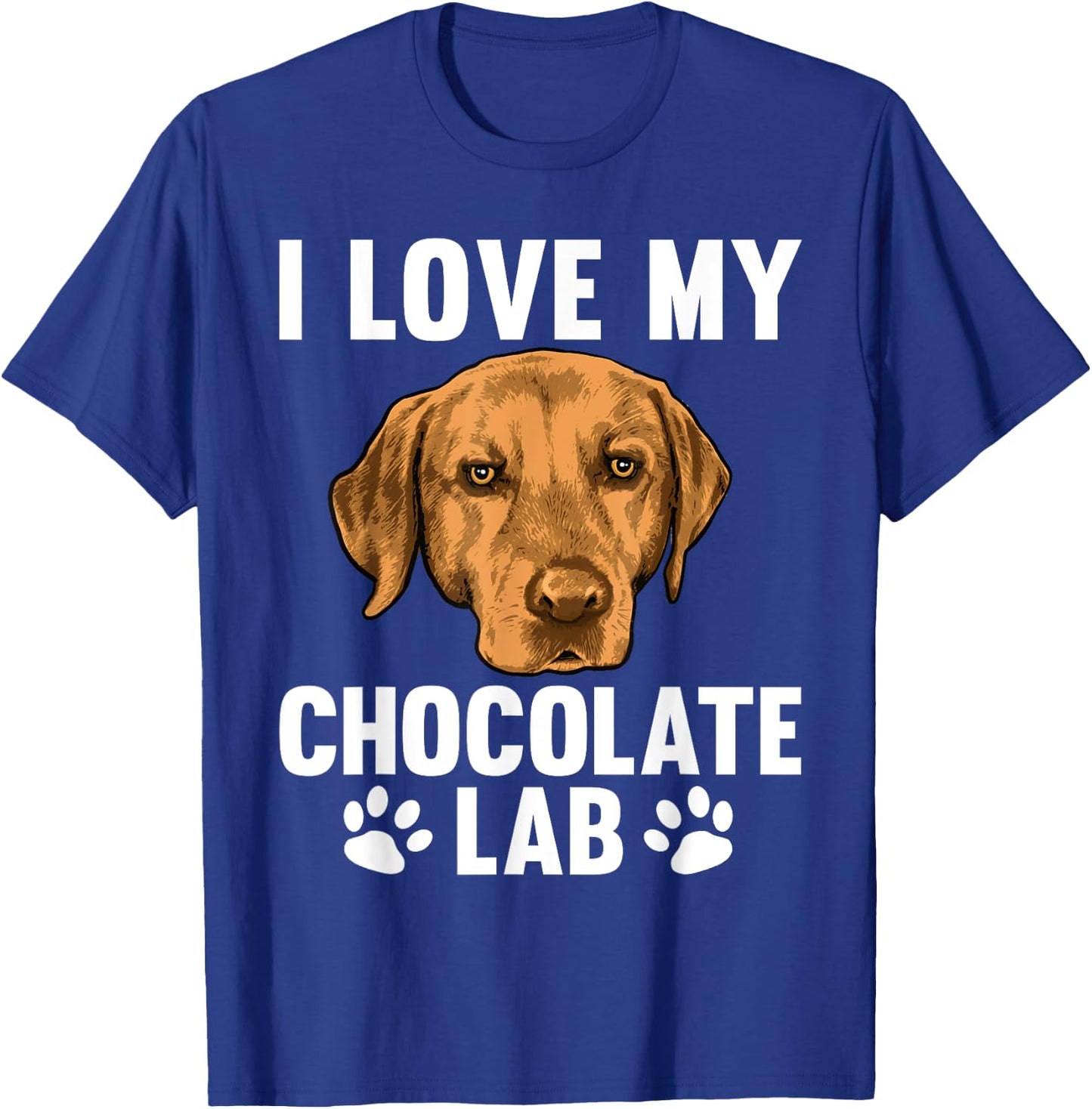Cute Chocolate Lab Design Women Labrador Retriever T-Shirt - T-Shirt | Royal