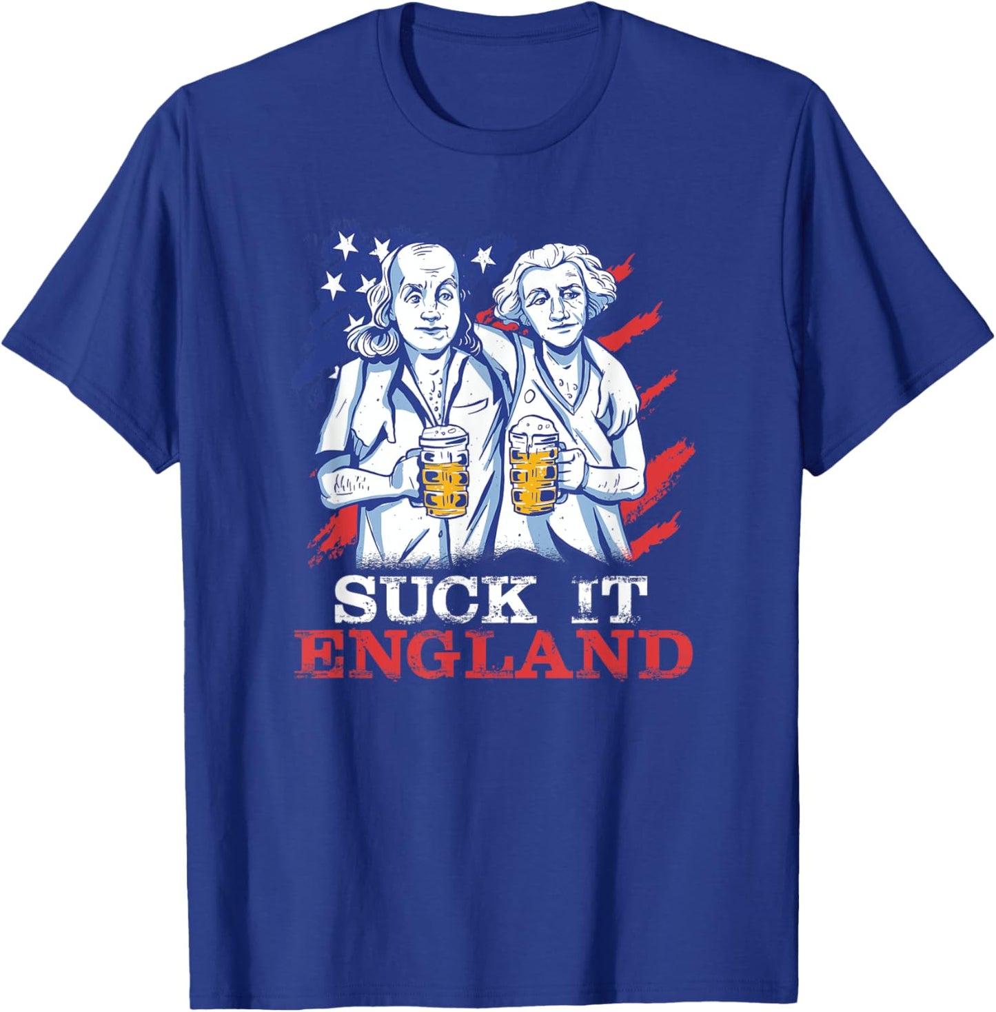 Suck-It England Funny 4th of July George Washington Men T-Shirt - T-Shirt | Royal