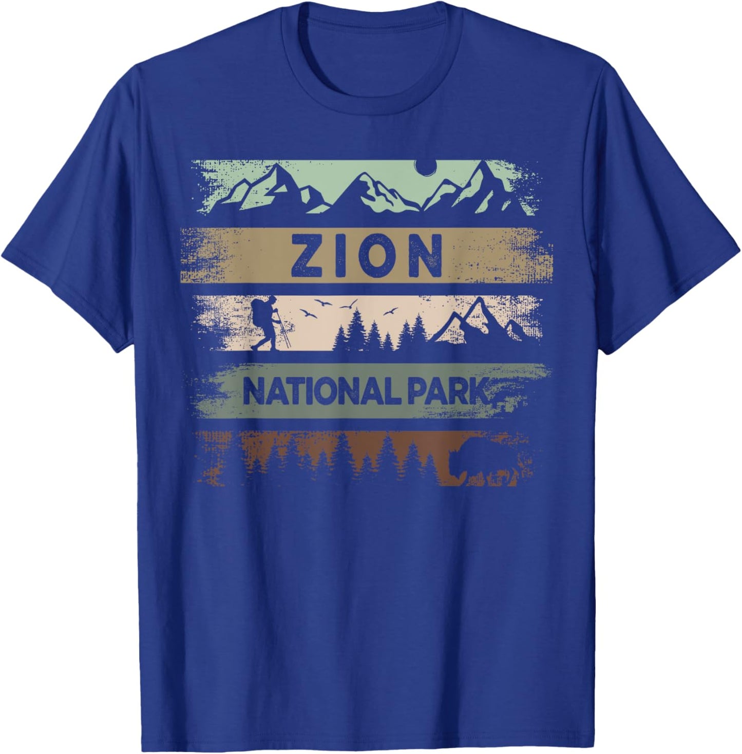 Retro Zion National Park Zion Nature Park US Vintage Zion T-Shirt - T-Shirt | Royal